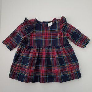 Hannah Andersson Plaid Holiday Dress Baby Girls 3-6 Months